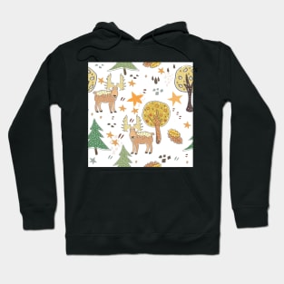 Moose Pattern Hoodie